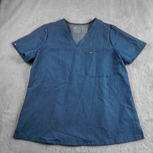 FIGS Catarina V Neck Scrub Top Technical Womens L Short Sleeve 1 Pocket FW1000